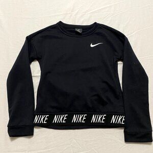 Nike Girls Long Sleeve Black Sweatshirt